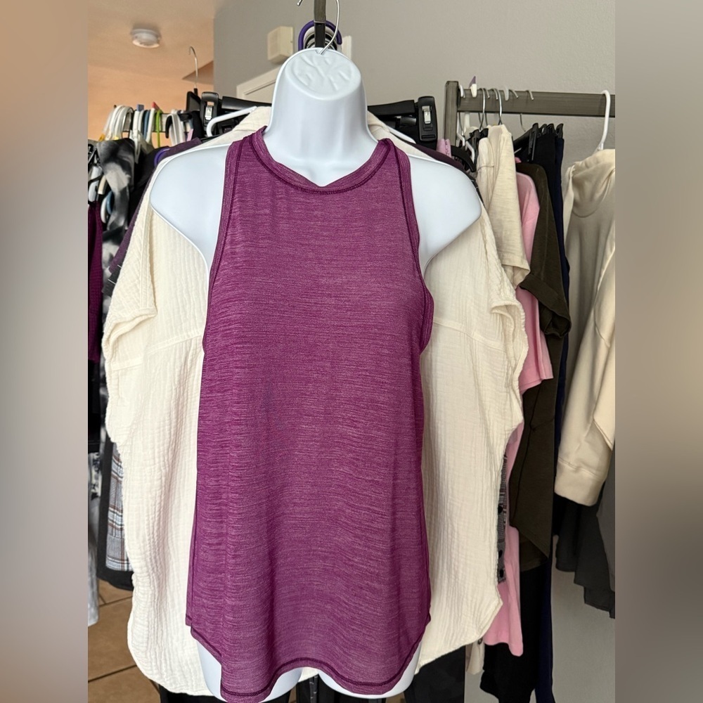Lululemon Hot Like Agni Singlet Heathered Aurora Size 4 - Picture 7 of 13